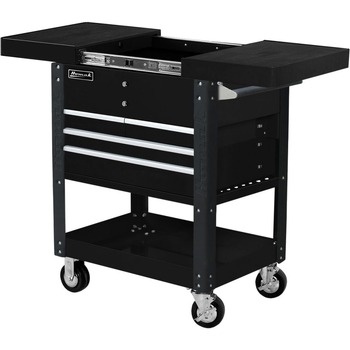 TOOL CARTS | Homak 35 in. 4 Drawer Slide Top Cart - Black - BK06043500