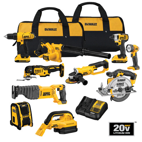 Dewalt DCK1020D2 10 Tool Combo Kit 20V MAX Cordless with 2
