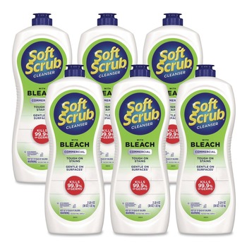 Soft Scrub 23400 15519 63 oz. Bottle Commercial Disinfectant Cleanser with Bleach (6/Carton)