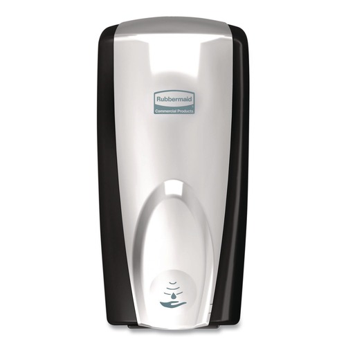  | Rubbermaid Commercial FG750411 AutoFoam 1100 ml 5.2 in. x 5.25 in. x 10.9 in. Touch-Free Dispenser - Black/Chrome image number 0