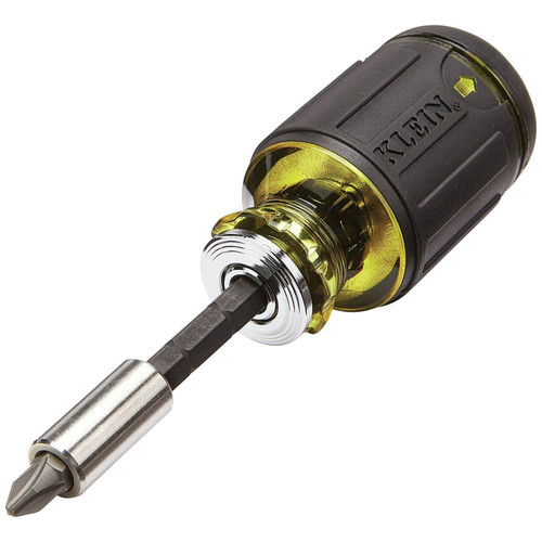 Screwdrivers | Klein Tools 32308 8-in-1 Multi-Bit Adjustable Magnetic Stubby Impact-Rated Screwdriver image number 0