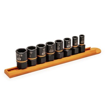 GearWrench 8-Piece 1/4 in. and 3/8 in. Drive Bolt Biter Impact Extraction Socket Set - 84782