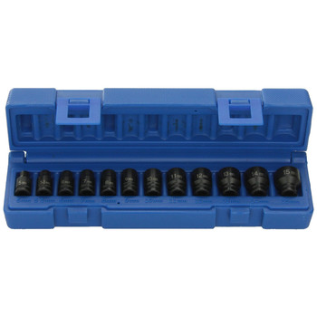 Grey Pneumatic 12-Piece 1/4 in. Drive Metric Magnetic Impact Socket Set - 9712MG