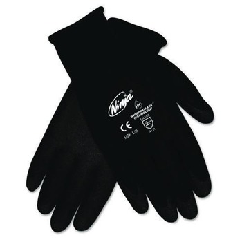 MCR Safety Ninja HPT PVC Coated Nylon Gloves - X-Large/Black (1-Dozen) - N9699XL