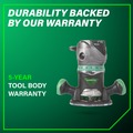 Fixed Base Routers | Metabo HPT M12VCM 2-1/4 HP Variable Speed Fixed Base Router image number 10
