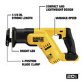 Reciprocating Saws | Dewalt DCS387B 20V MAX Compact Lithium-Ion Cordless Reciprocating Saw (Tool Only) image number 1