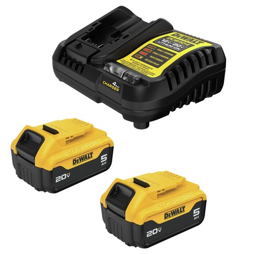 Battery and Charger Starter Kits | Dewalt DCB205-2C 2-Piece 20V MAX Premium Lithium-Ion 5 Ah Batteries with Charger Starter Kit image number 0