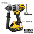 Dewalt DCK299D1W1 20V MAX XR Brushless Lithium-Ion 1/2 in. Cordless Hammer Drill with POWER DETECT Tool Technology / 1/4 in. Impact Driver Combo Kit (8 Ah) image number 11