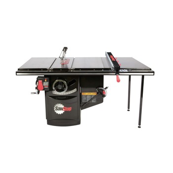 SawStop (1-Kit) 230V 5 HP 1-Phase Industrial Cabinet Saw with 36 in. T-Glide Advance Rip Fence, Rails and Extension Table - ICS51230-ATGI36