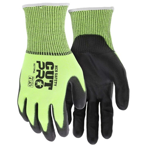 Work Gloves | MCR Safety 9277PUXL Cut Pro Gloves - X-Large/Black/Lime (1-Dozen) image number 0