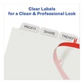 July Member-Exclusive Offer Save 10% off on One Item | Avery 11557 Index Maker 11 in. x 8.5 in. 8-Tab Print and Apply Clear Label Dividers - White (50/Box) image number 2