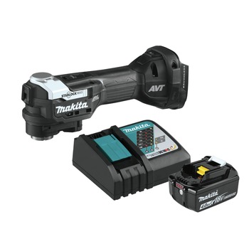 MULTI TOOLS | Makita 18V LXT Sub-Compact Brushless Cordless StarlockMax Oscillating Multi-Tool with Lithium-Ion Battery and Charger Starter Pack Bundle (4 Ah) - XMT04ZBBL1840BDC1