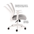 July Member-Exclusive Offer Save 10% off on One Item | Alera ALEWX42BME47 17.09 in. to 20.83 in. Seat Height Supports 275 lbs. Wessex Ergonomic Fabric Mesh Swivel Task Chair - Gray Seat/Back, White Base image number 6