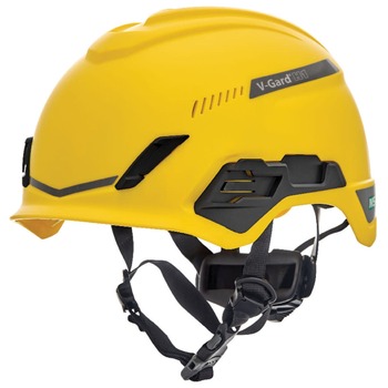 MSA V-Gard H1 Fas-Trac III Pivot Trivent ANSI EN12492 Safety Helmet -  Yellow - 10194787
