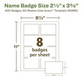 July Member-Exclusive Offer Save 10% off on One Item | Avery 45395 3.38 in. x 2.33 in. EcoFriendly Adhesive Name Badge Labels - White (50/Box) image number 7