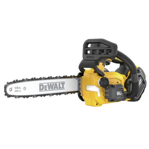Save 10% off one item | Dewalt DCCS674X2 60V MAX Top Handle Lithium-Ion 14 in. Cordless Chainsaw Kit with 2 Batteries (9 Ah) image number 0