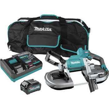 BAND SAWS | Makita 40V max XGT Brushless Lithium-Ion Cordless Deep Cut Portable Band Saw Kit (4 Ah) - GBP01M1