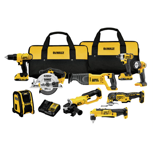 Combo Kits | Dewalt DCK940D2 20V MAX Brushed Lithium-Ion Cordless 9-Tool Combo Kit with 2 Batteries (2 Ah) image number 0