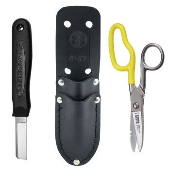 Klein Tools Cable Splicer Electricians Knife and Free-Fall Snip Kit - 46039