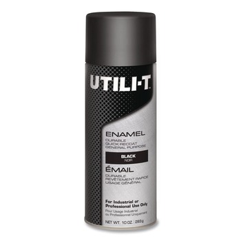 Rust-Oleum UTILI-T 10 oz. Aerosol Can Spray Paint - Gloss Black (6/Carton) - 387390