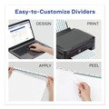July Member-Exclusive Offer Save 10% off on One Item | Avery 11429 Index Maker 11 in. x 8.5 in. 12-Tab Print and Apply Clear Label Dividers - White/White Tabs (5/Pack) image number 5