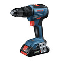 On Sale | Bosch GXL18V-233B25 18V Brushless Lithium-Ion 1/2 in. Cordless Hammer Drill Driver and 2-in-1 1/4 in. and 1/2 in. Bit Socket Impact Wrench Kit (4 Ah) image number 1