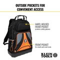 Cases and Bags | Klein Tools 55421BP-14 Tradesman Pro Tool Backpack with 39 Pockets, Molded Base and Small Zipper Pouch image number 8