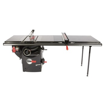 SawStop 3 HP Professional Cabinet Saw with 52 in. Professional T-Glide Rip Fence, Rails and Extension Table - PCS31230-TGP252-SI