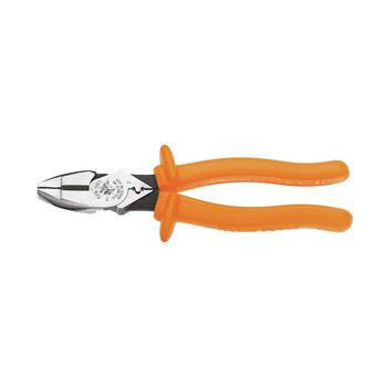 PLIERS | Klein Tools D213-9NE-CR-INS 9 in. Insulated Cutting and Crimping Pliers with New England Nose
