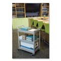 Customer Appreciation Sale! Save up to $60 on Select Tools | Rubbermaid Commercial FG342488OWHT 200 lbs. Capacity 3 Shelf Service Cart - Off White image number 3