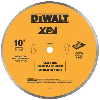 CIRCULAR SAW BLADES | Dewalt 10 in. Continuous Rim Glass Tile Blade - DWA4769