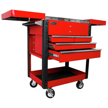Homak 35 in. 4 Drawer Slide Top Cart - Red - RD06043500