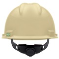Hard Hats | MSA 495856 V-Gard Slotted Cap with Fas-Trac III Suspension - Light Buff image number 2