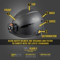 New Year New Savings! Save $25 off $150 | Klein Tools 60515 Premium KARBN Pattern Non-Vented Class E Safety Helmet with Headlamp image number 11