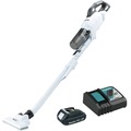 Clearance Center | Makita XLC11R1W 18V LXT Brushless Lithium-ion Compact Cordless Cyclonic 4 Speed Stick Vacuum Kit (2 Ah) image number 0