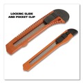 Knives | Great Neck 2SBK 9 mm/18 mm Knife Snap-Off Utility Knife Set - Orange/Black image number 3