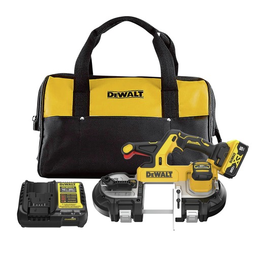 Save 10% off one item | Dewalt DCS379P1 20V MAX XR Brushless Dual Trigger Lithium-Ion Cordless Mid-Size Bandsaw Kit (5 Ah) image number 0