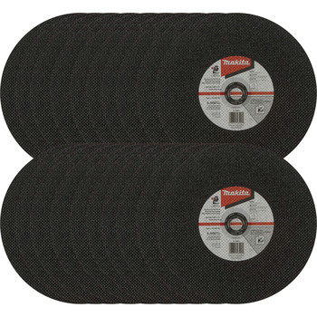 Makita 25-Piece 14 in. x .110 in. x 1 in. 30 Grit Thin Cut‑Off Wheel for Aluminum Cutting - E-04983-25