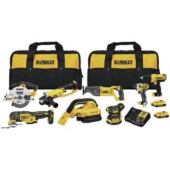 Dewalt 8-Tool Combo Kit - 20V MAX Brushless Cordless with (2) 2Ah Batteries - DCK883D2