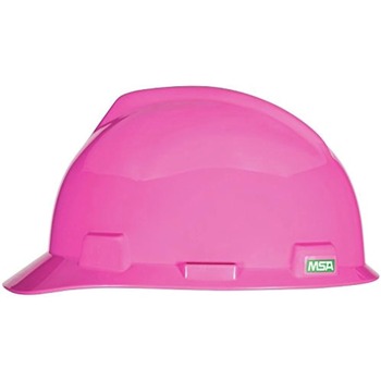 MSA V-Gard Slotted Cap with Staz-On Suspension - Hot Pink - 10155231