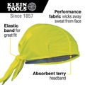 Cooling Gear | Klein Tools 60546 2-Piece Cooling Bandana - One Size Fits Most/High-Visibility Yellow image number 6