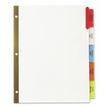 July Member-Exclusive Offer Save 10% off on One Item | Avery 11121 Big Tab 11 in. x 8.5 in. 5-Tab Double-Sided Gold Edge Reinforcing Insertable Dividers - Assorted Tabs/White (1-Set) image number 1