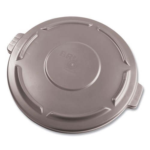  | Rubbermaid Commercial FG263100GRAY 22.25 in. BRUTE Self-Draining Flat Top Lids for 32 gal. Round BRUTE Containers - Gray image number 0