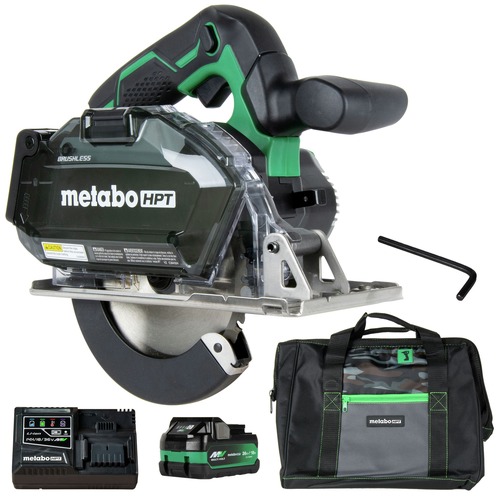 Circular Saws | Metabo HPT CD1805DBM 18V MultiVolt Brushless Lithium-Ion 5-3/8 in. Up to 5-7/8 in. Cordless Metal Cutting Circular Saw Kit (2.5 Ah/5 Ah) image number 0