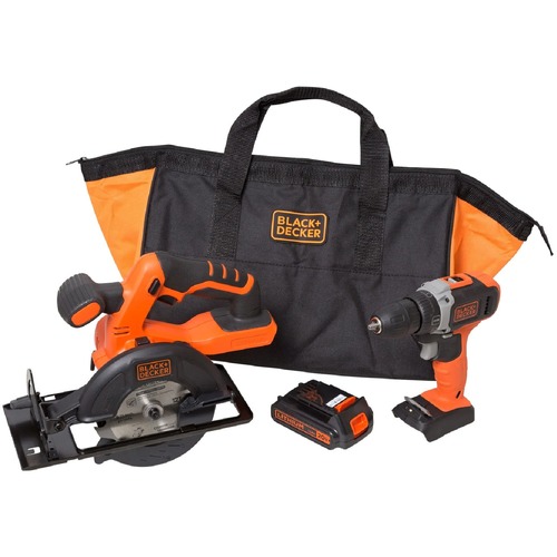 Combo Kits | Black & Decker BDCD220CS 20V MAX POWERCONNECT Lithium-Ion Brushed Cordless Drill Driver and Circular Saw Combo Kit (1.5 Ah) image number 0