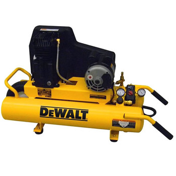 PORTABLE AIR COMPRESSORS | Dewalt 1.9 HP 8 Gallon Oil-Lube Twin Tank Wheelbarrow Air Compressor - DXCMTA1980854