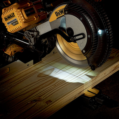Dewalt 120V MAX FLEXVOLT 12 in. Cordless Dual Bevel Sliding Compound Miter Saw Kit with 2 6Ah Batteries and Adapter DHS790AT2