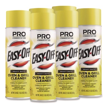 Professional EASY-OFF 62338-85261 Oven And Grill Cleaner, 24 Oz Aerosol, 6/carton