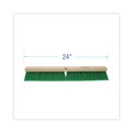 Buy 1 item, Get a Boardwalk Easy Grip Tape Measure for $5 | Boardwalk BWK20724 3 in. Green Flagged Recycled PET Plastic Bristles 24 in. Brush Floor Broom Head image number 1