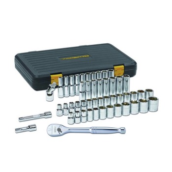 GearWrench 49-Piece 1/2 in. Drive 6-Point SAE/Metric 120XP Standard and Deep Mechanics Tool Set - 80700P